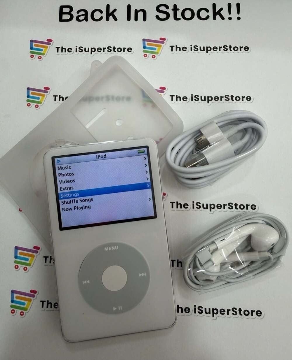 Refurbished Apple iPod Classic 5th Gen 60GB White SSD Upgrade 1 YR CPS Warranty